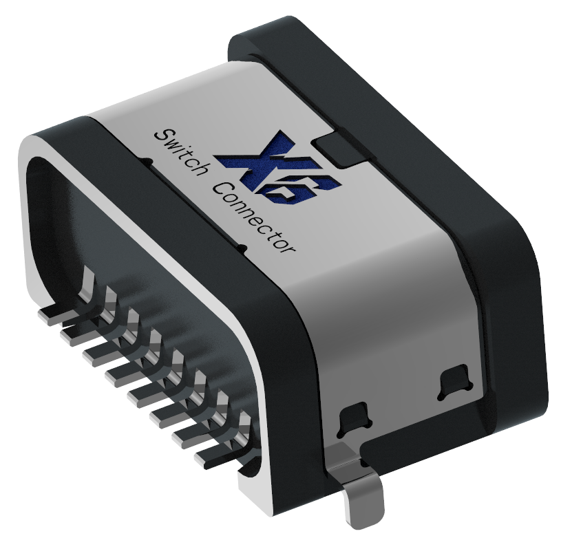 XB-TYPE C 8P-11   USB-TYPE C 8 P沈殿板防水マザーシートBタイプ（スチールシート付き）（フットカバー2脚プラグ、端子SMT）